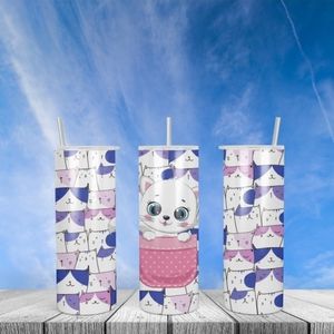 White Kitty Tumbler